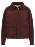 Brunello Cucinelli Shiny Zipper Pull Down Jacket