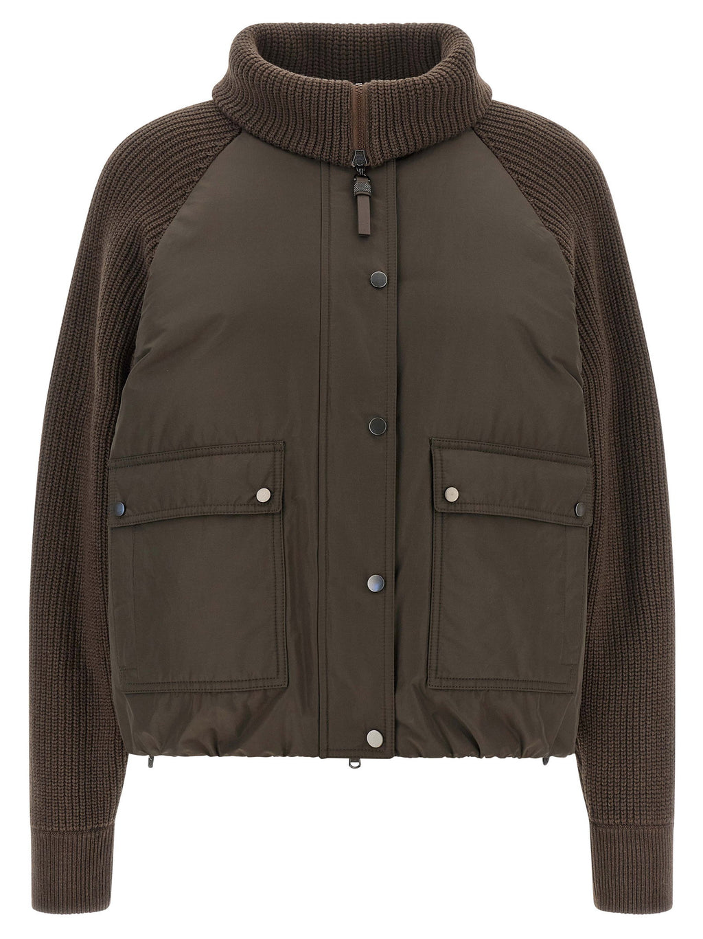 Brunello Cucinelli Knit Insert Down Jacket