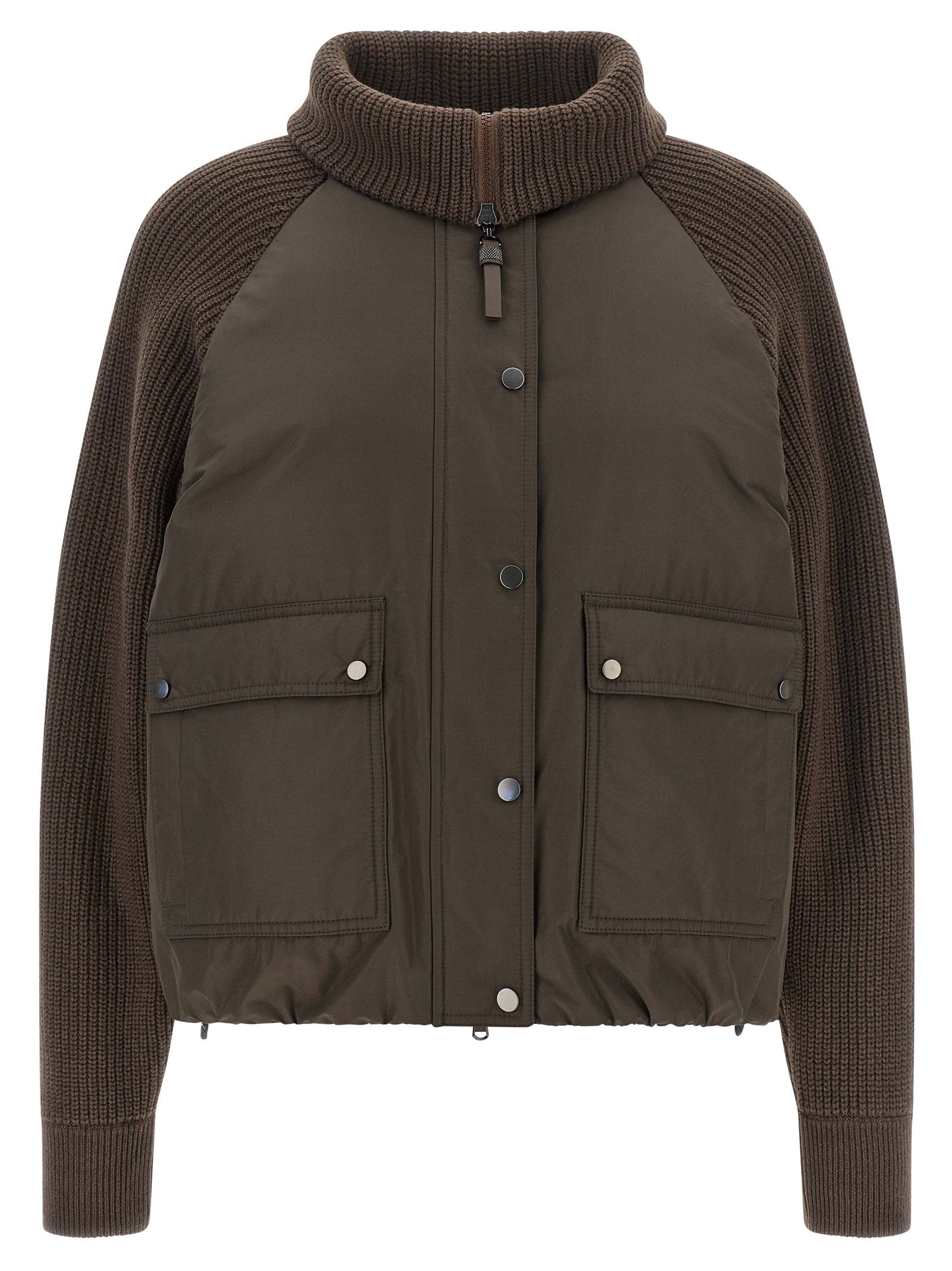 Brunello Cucinelli Knit Insert Down Jacket