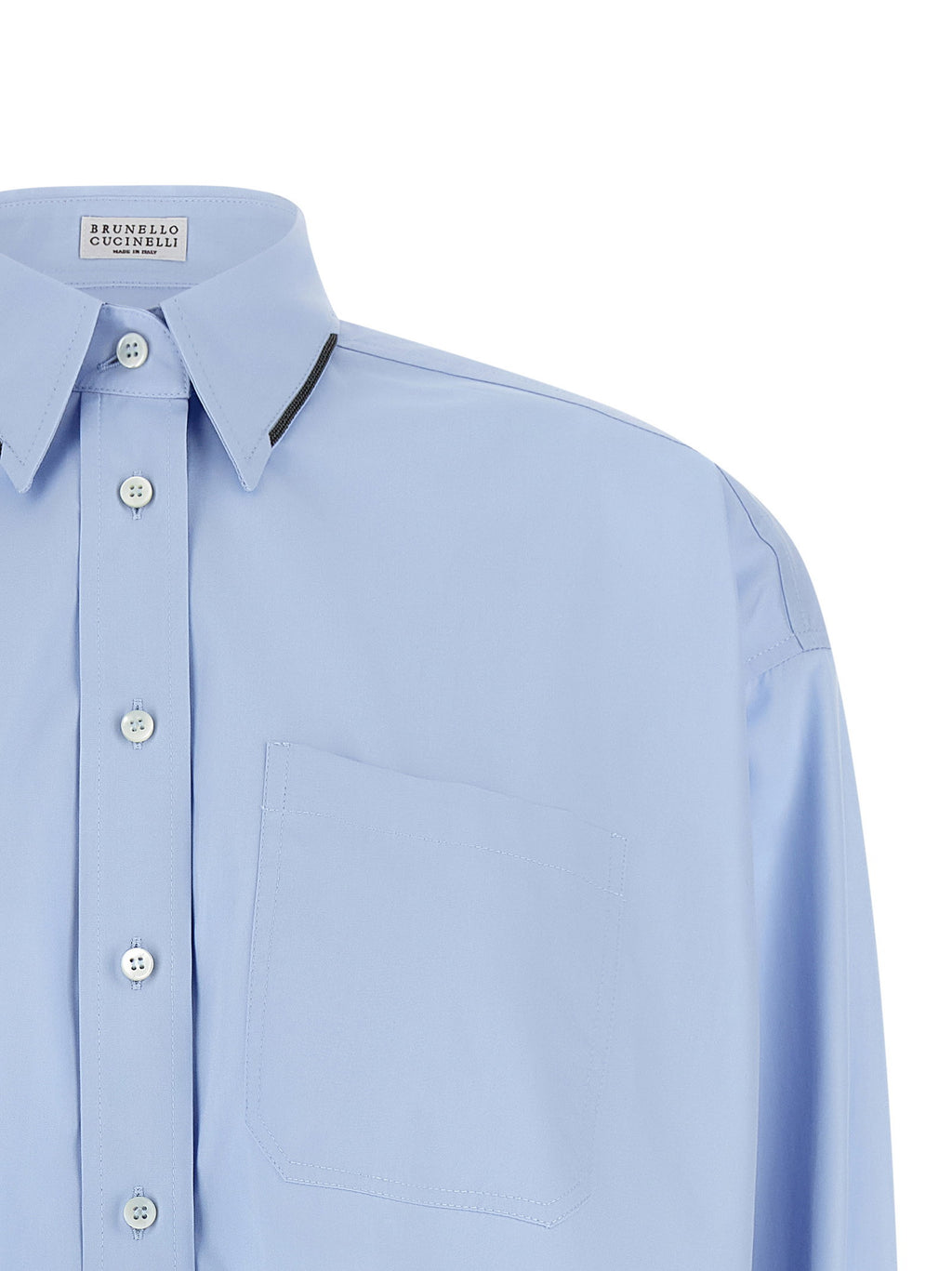 Brunello Cucinelli Shiny Trim Shirt