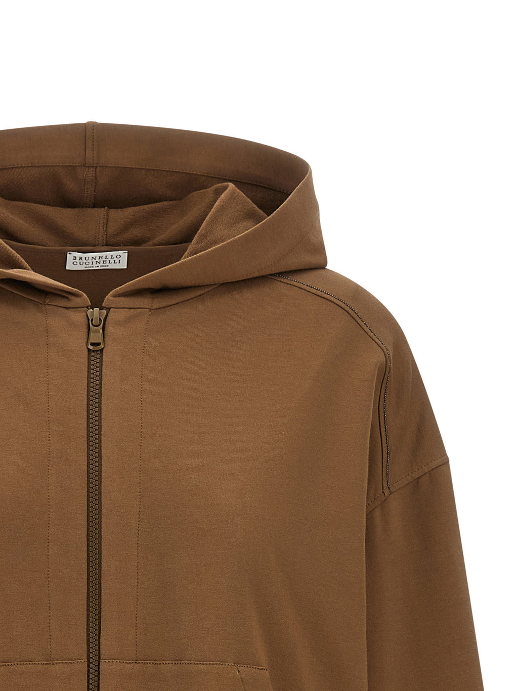 Brunello Cucinelli Shiny Trims Hoodie