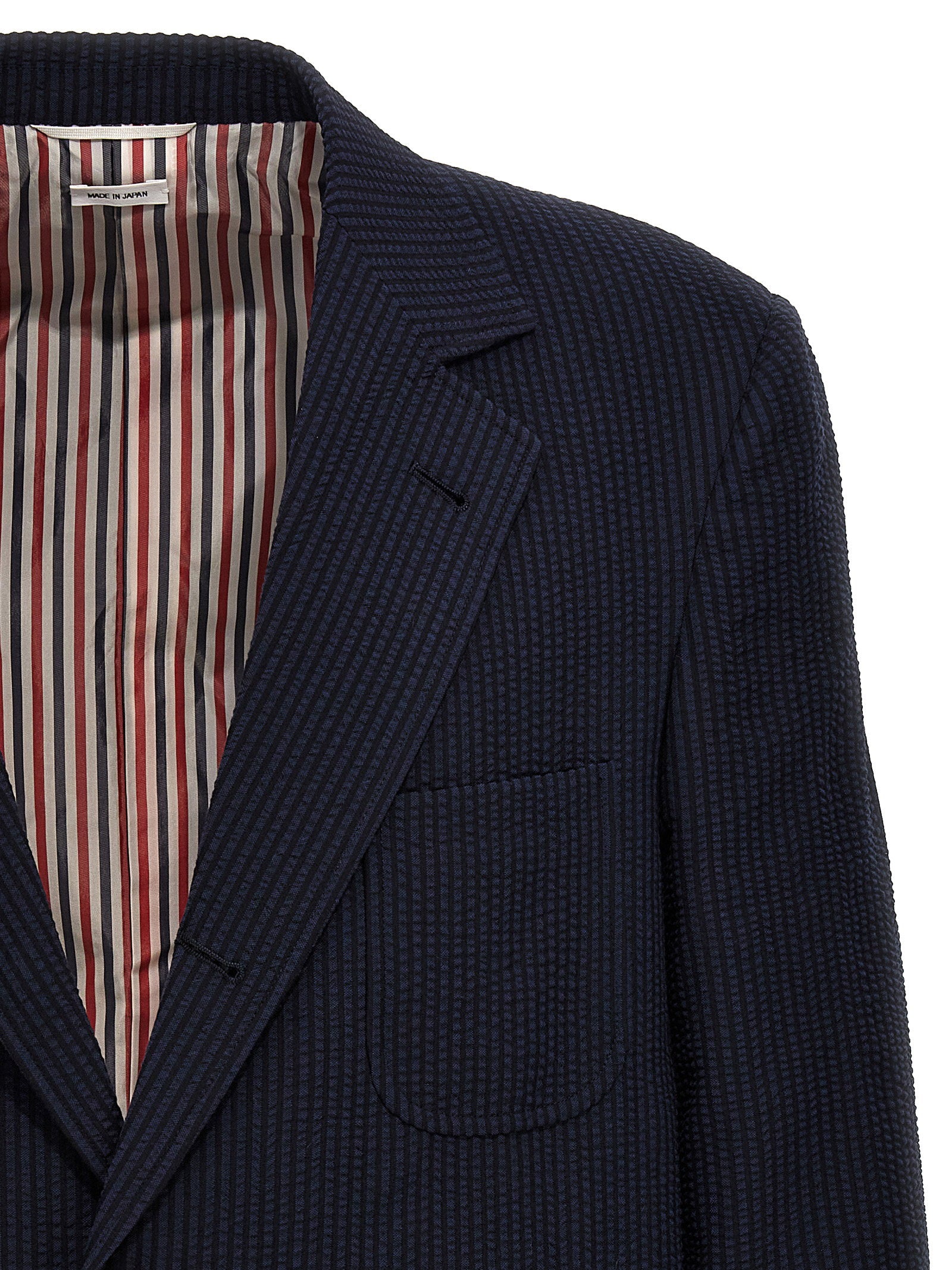 Thom Browne Single-breasted Seersucker Blazer