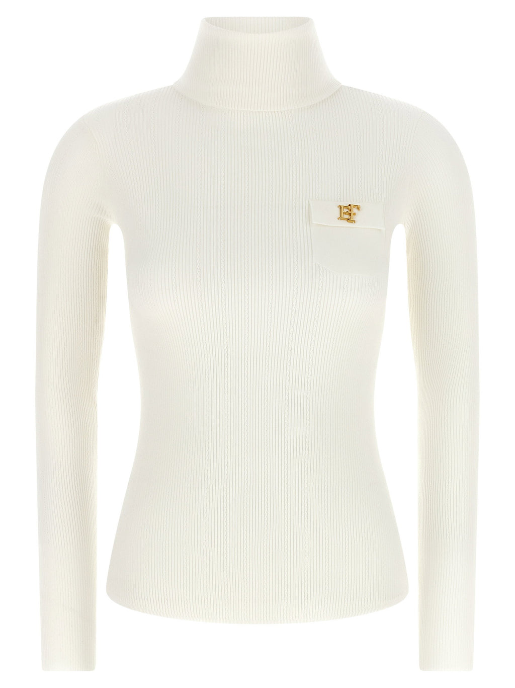 Elisabetta Franchi Turtleneck Embroidery à Jour