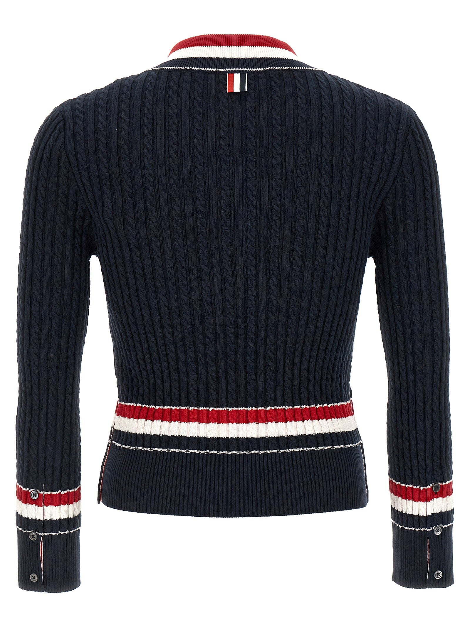 Thom Browne Rwb Intarsia Sweater