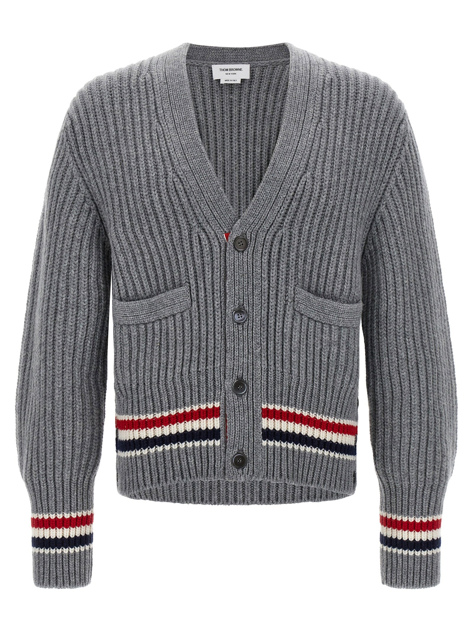 Thom Browne Rwb Tape Cardigan