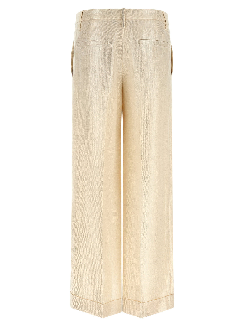 Brunello Cucinelli Lamé Linen Pants