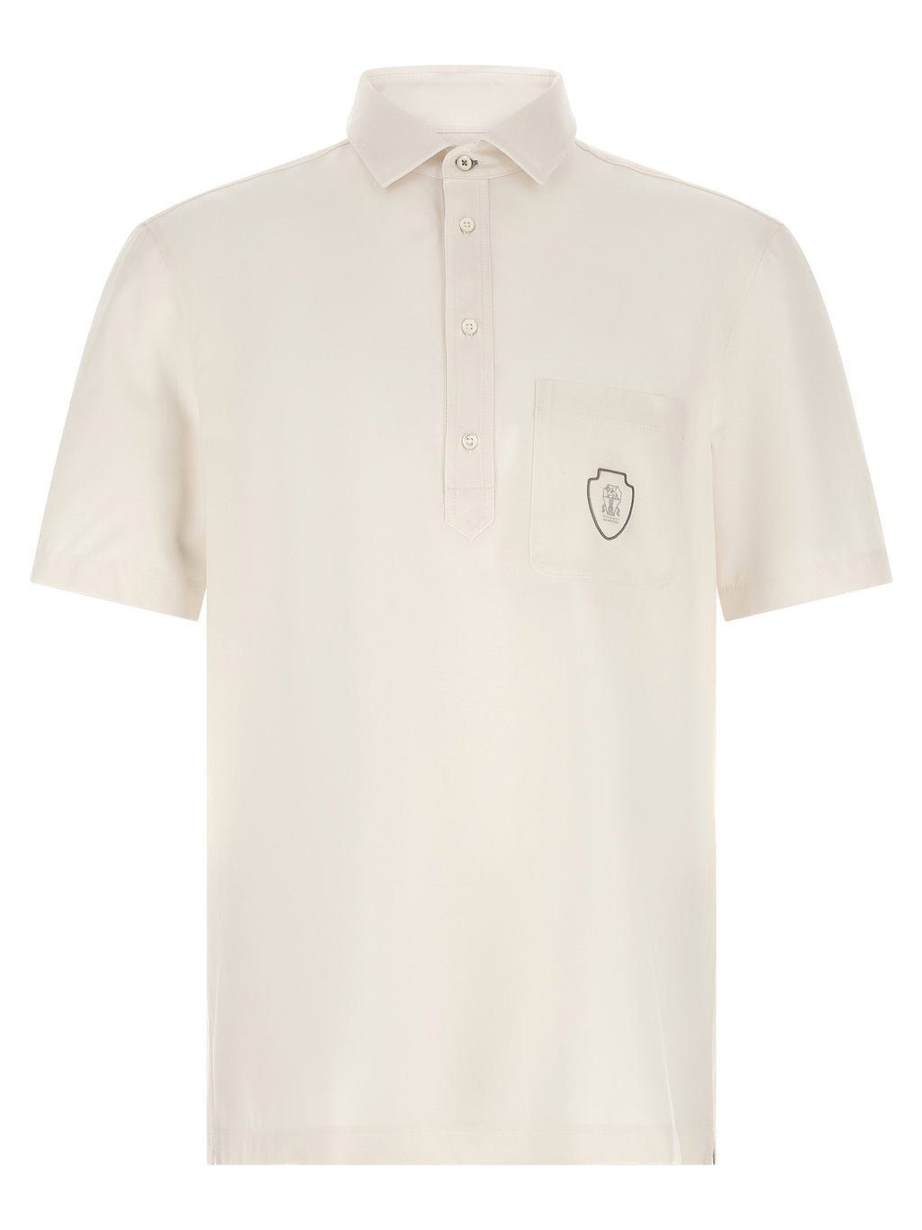 Brunello Cucinelli Heraldic Logo Polo Shirt