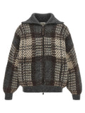 Brunello Cucinelli Double Dazzling Tartan Cardigan