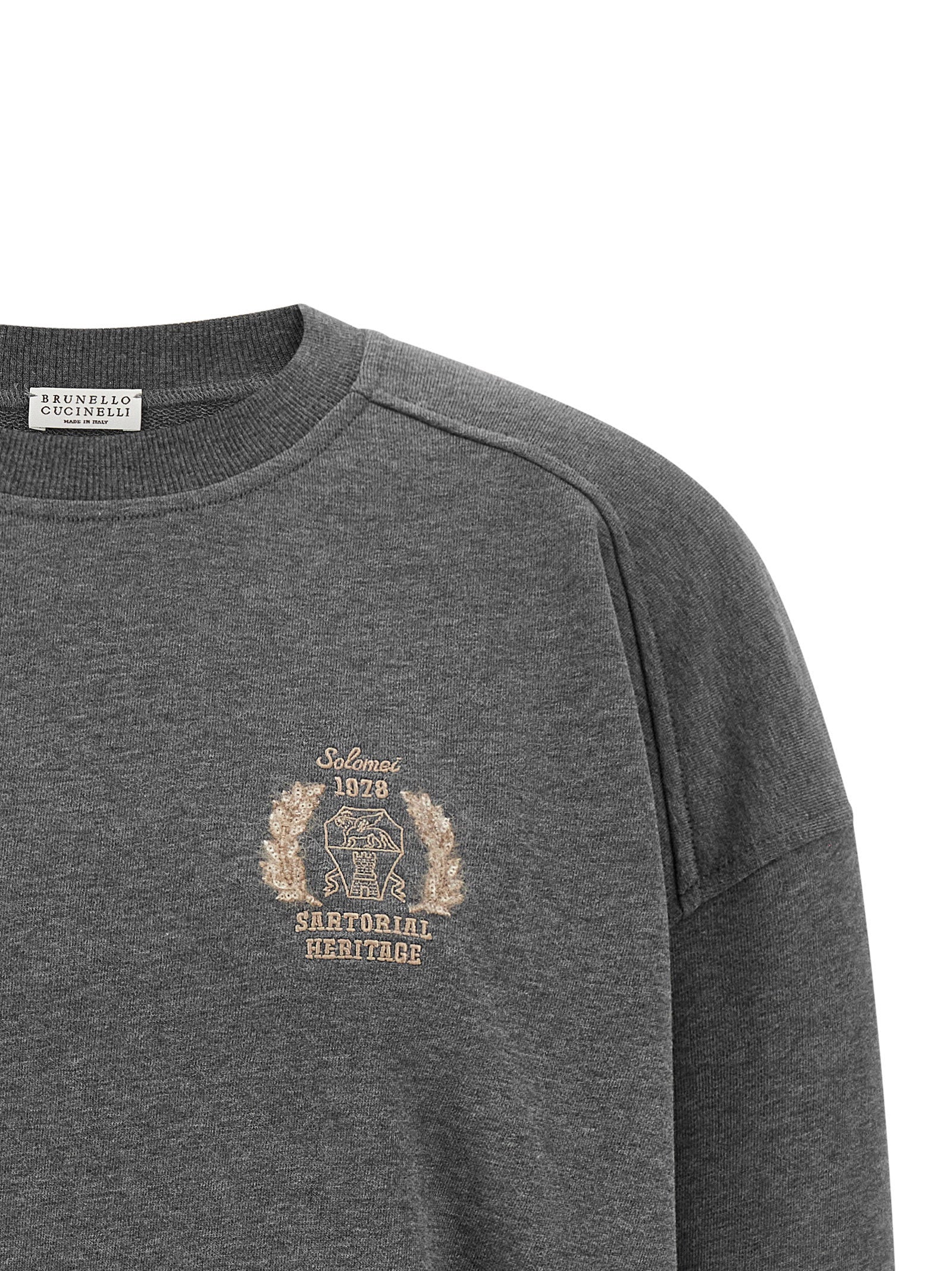 Brunello Cucinelli Coat Of Arms Embroidered Sweatshirt