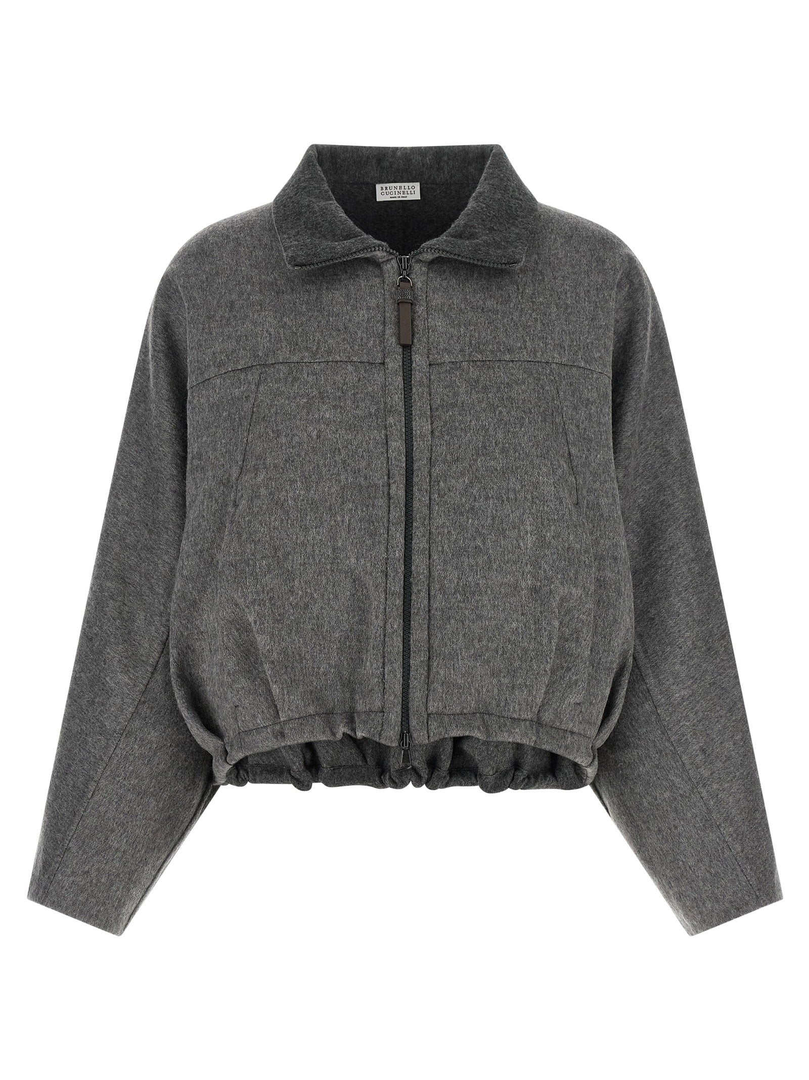 Brunello Cucinelli Shiny Zipper Pull Jacket