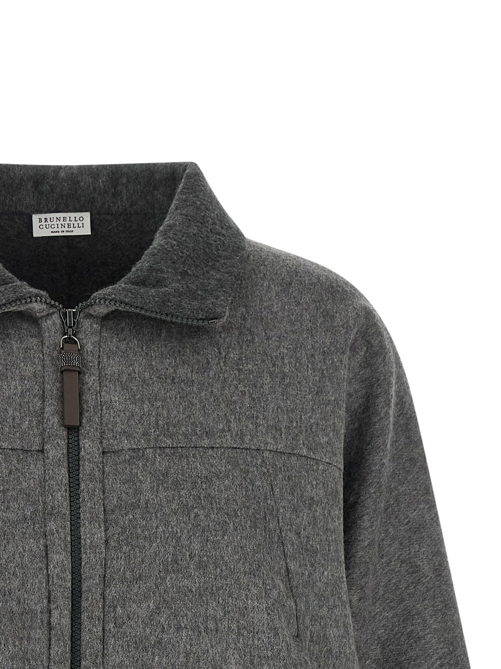 Brunello Cucinelli Shiny Zipper Pull Jacket