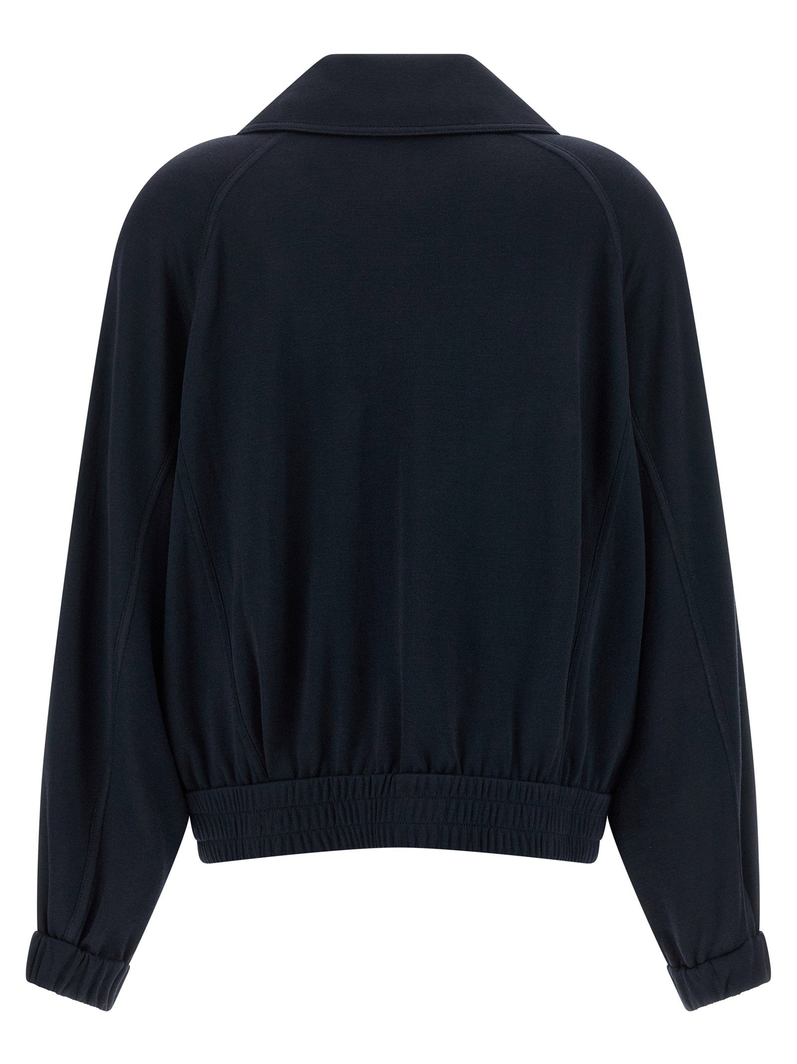 Brunello Cucinelli Shiny Zipper Pull Sweatshirt