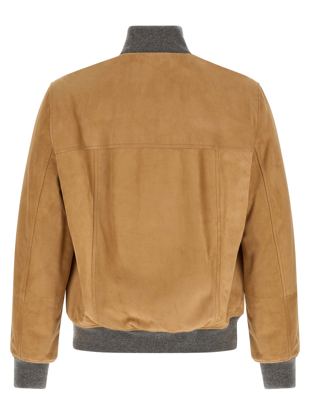 Brunello Cucinelli Padded Suede Bomber Jacket