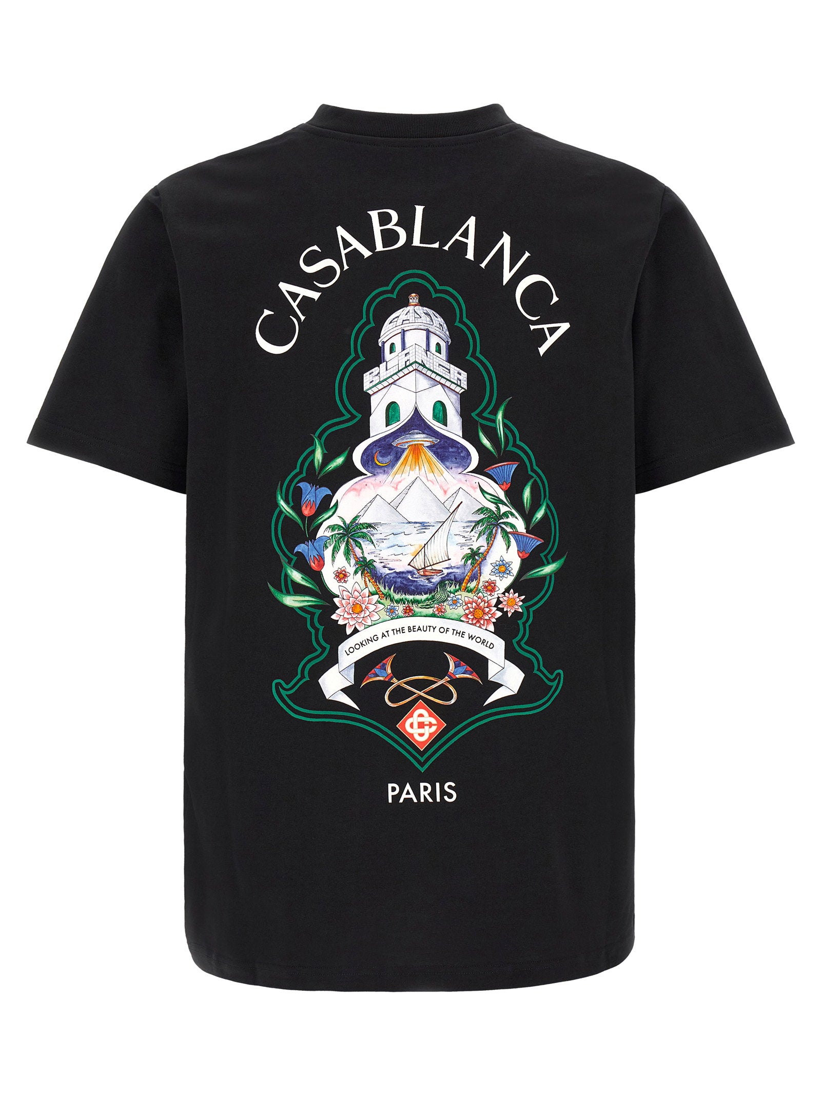 Casablanca T-shirt With Hotel Emblem Print