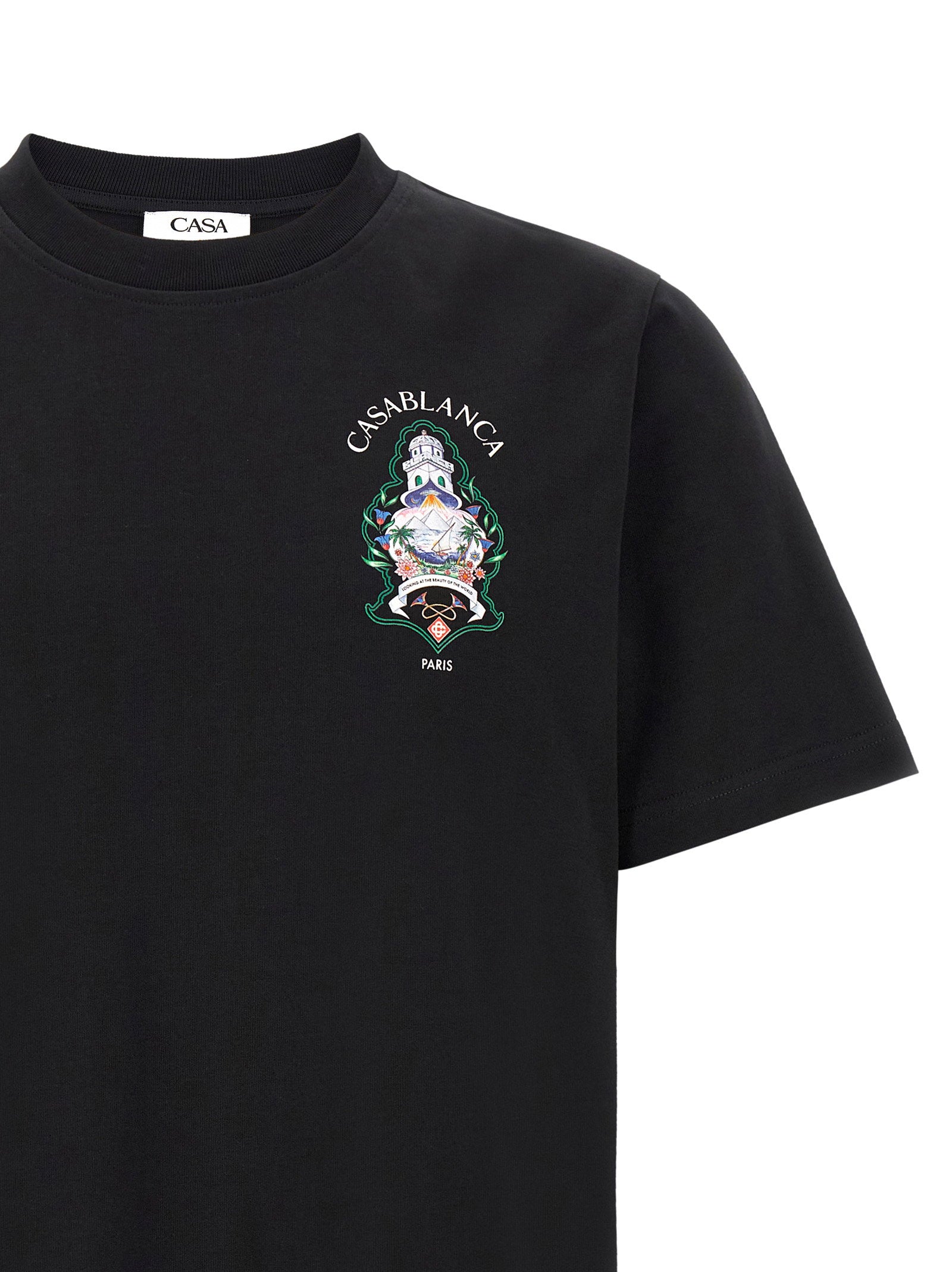 Casablanca T-shirt With Hotel Emblem Print