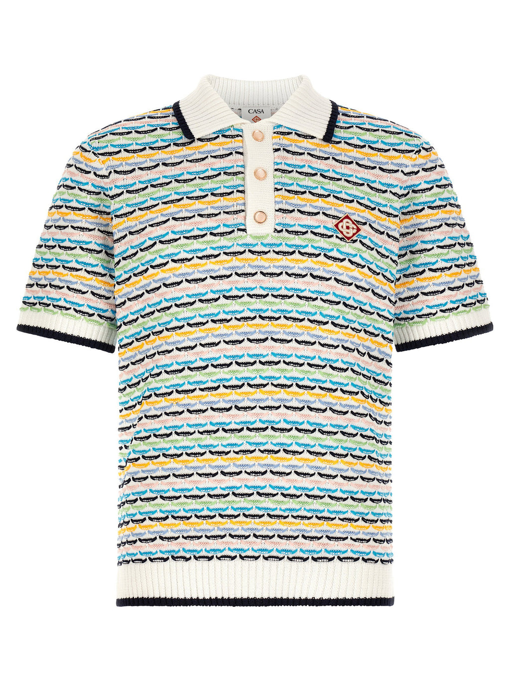 Casablanca Tuck Stitch Polo Shirt