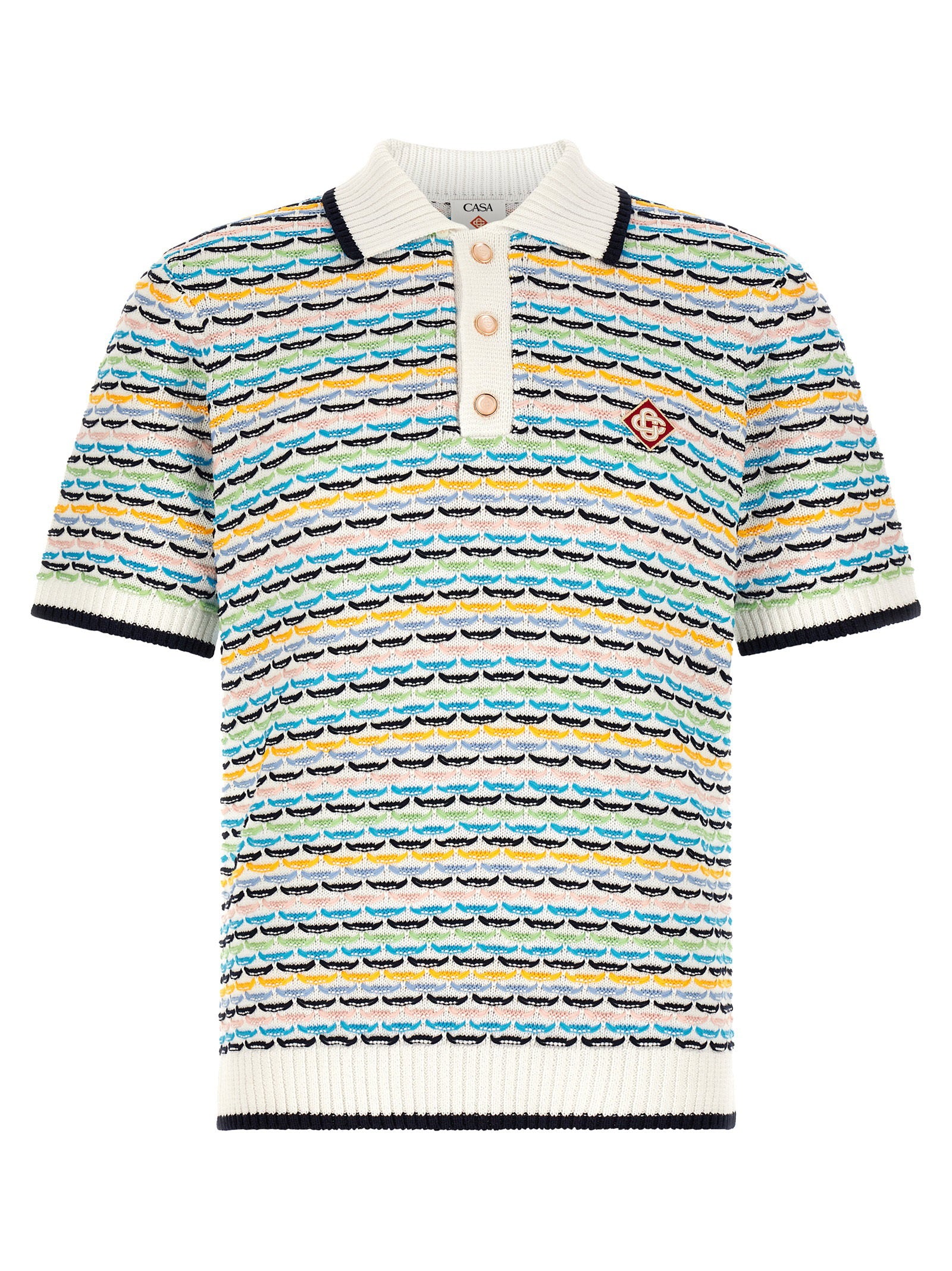 Casablanca Tuck Stitch Polo Shirt