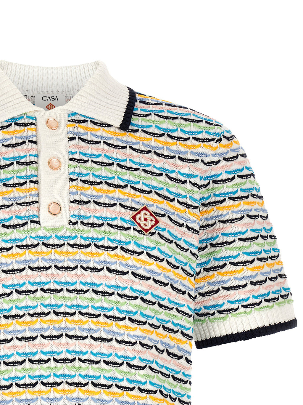 Casablanca Tuck Stitch Polo Shirt