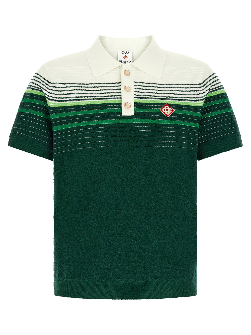 Casablanca Bouclé Stripes Polo Shirt