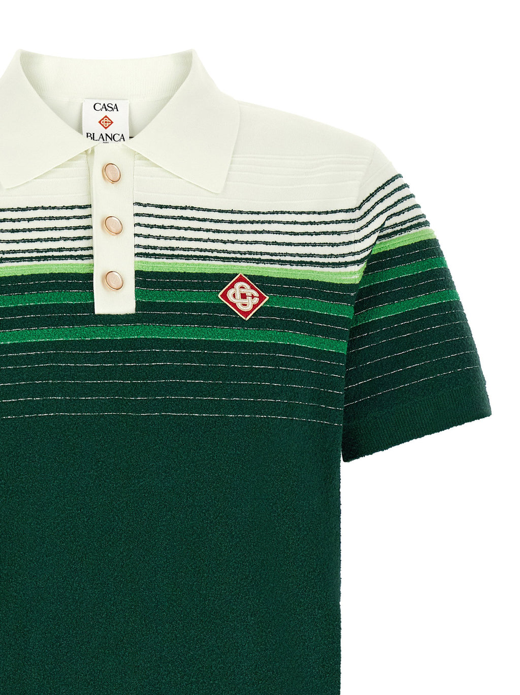 Casablanca Bouclé Stripes Polo Shirt