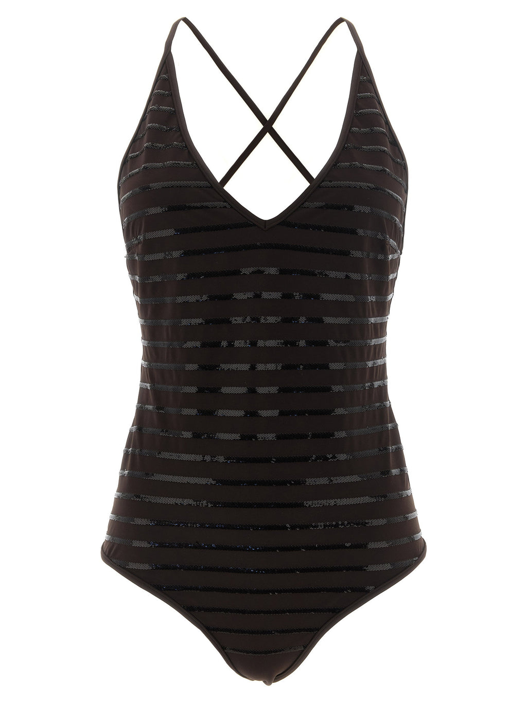 Brunello Cucinelli Dazzling Stripes One-piece Swimsuit
