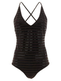Brunello Cucinelli Dazzling Stripes One-piece Swimsuit