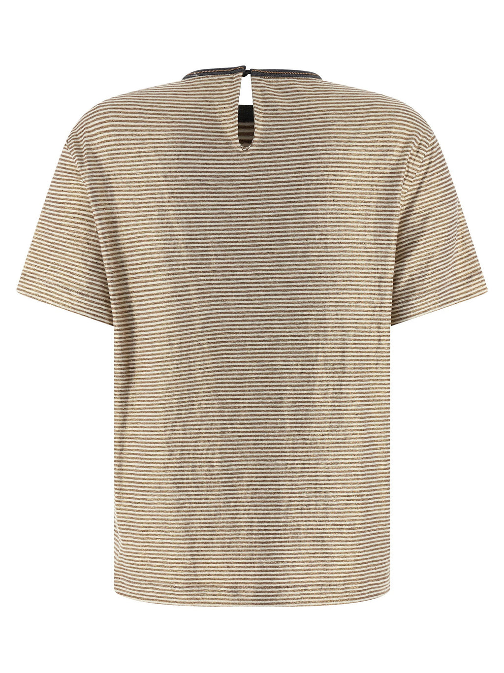 Brunello Cucinelli Shiny Collar Detail T-shirt