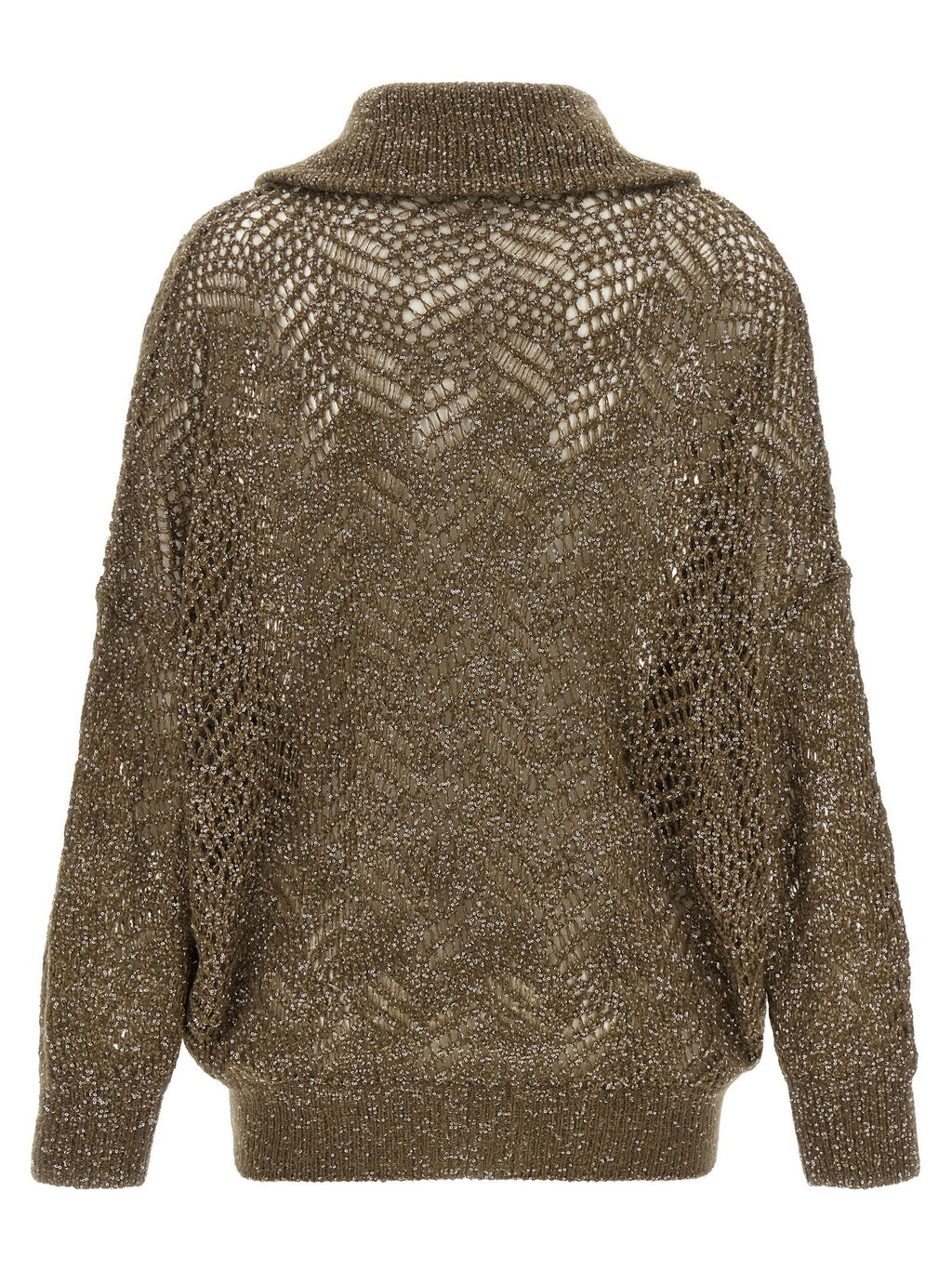 Brunello Cucinelli Dazzling Abstract Leaf Cardigan