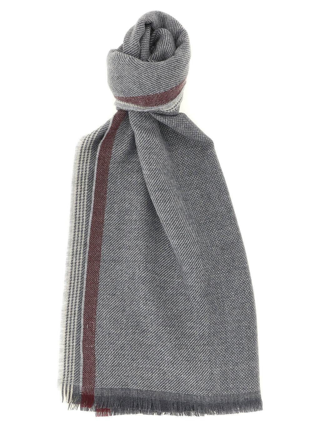 Brunello Cucinelli Diagonal Wool And Cashmere Scarf