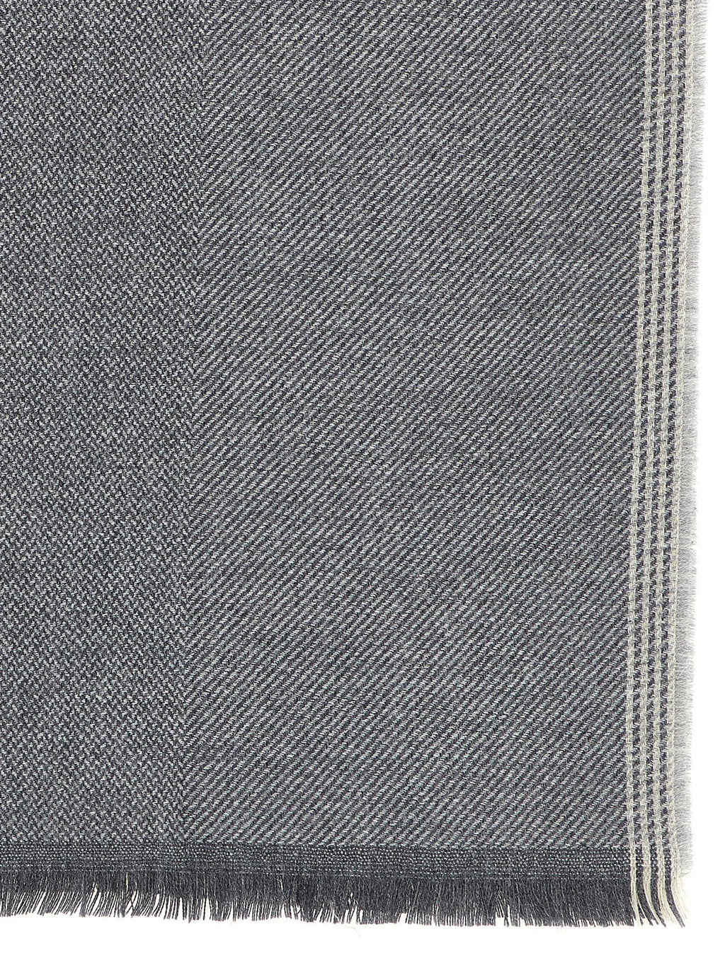 Brunello Cucinelli Diagonal Wool And Cashmere Scarf