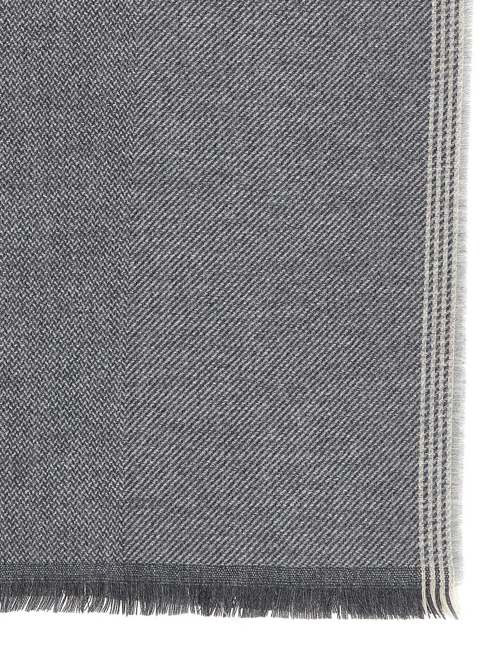 Brunello Cucinelli Diagonal Wool And Cashmere Scarf