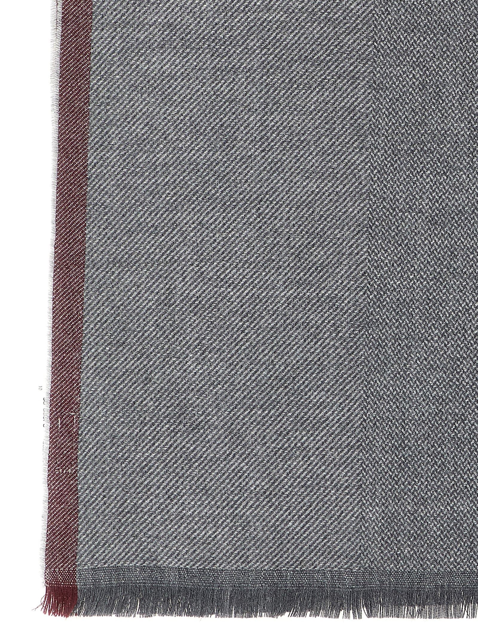 Brunello Cucinelli Diagonal Wool And Cashmere Scarf
