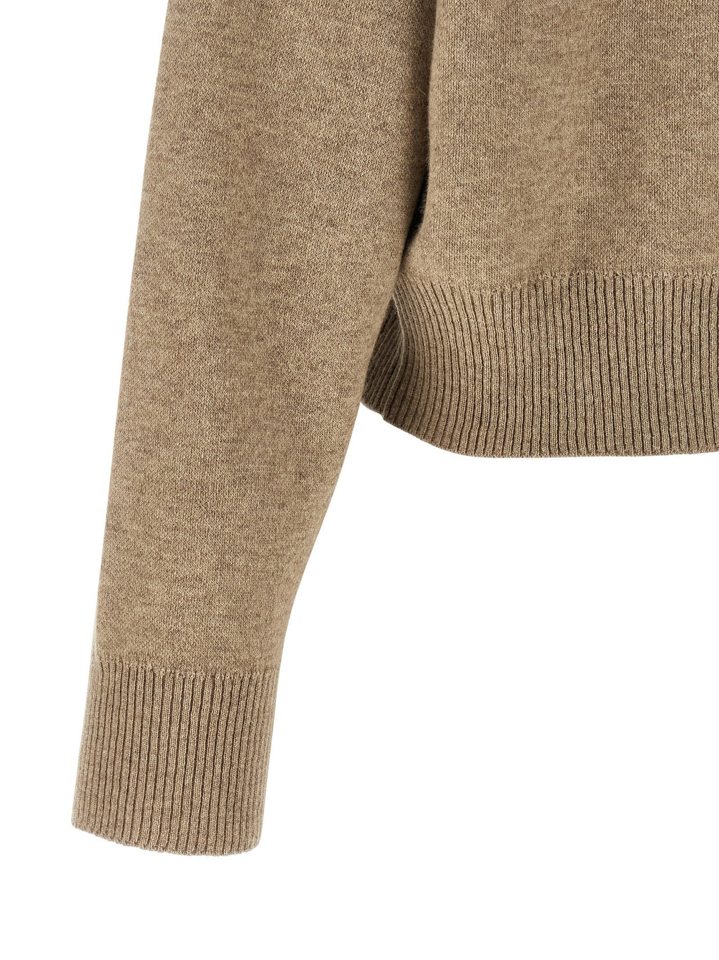 Brunello Cucinelli Shiny Zipper Pull Wool Cardigan