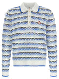Casablanca Tuck Stitch Long Sleeve Polo Shirt
