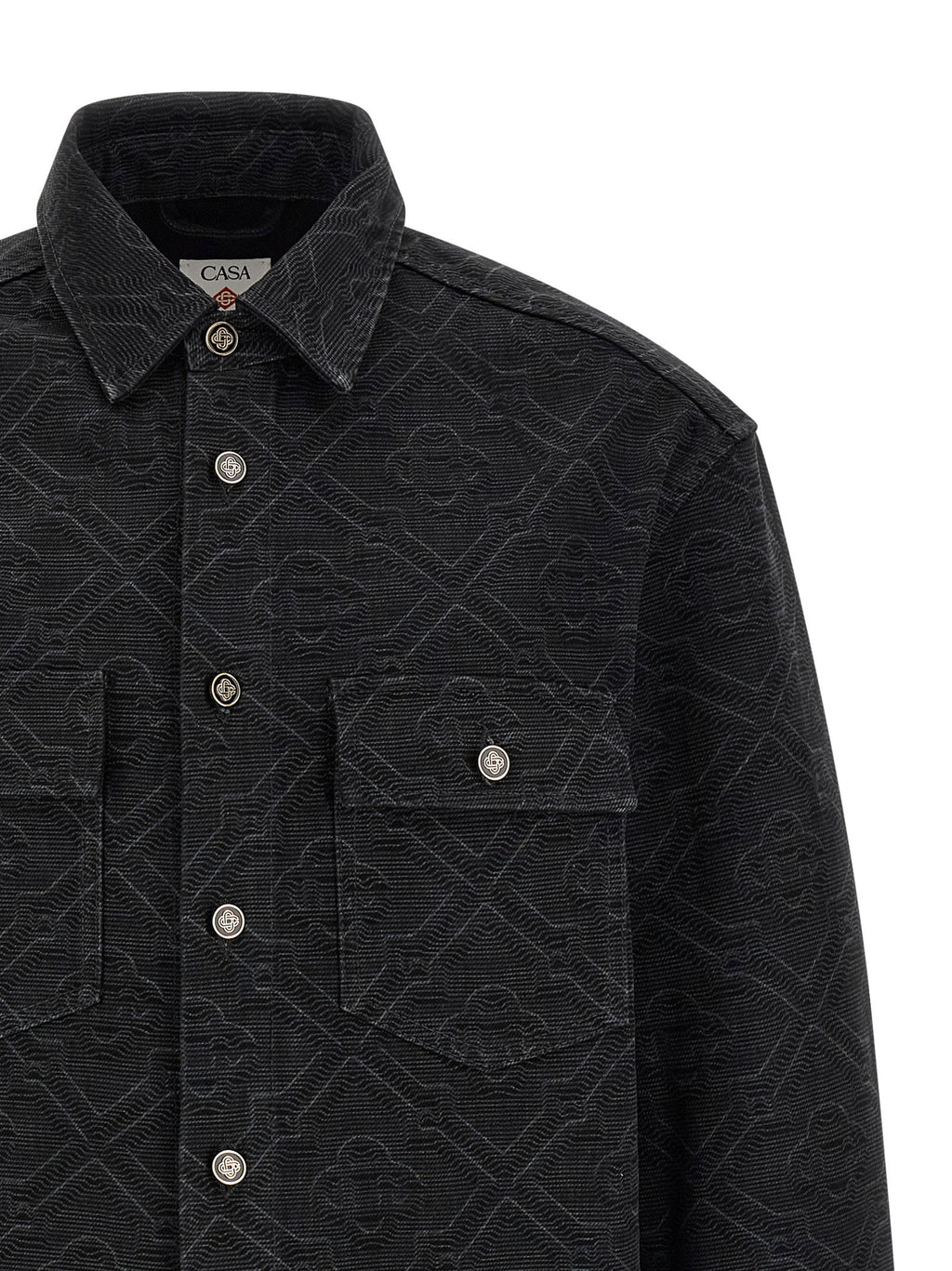 Casablanca Laser Monogram Denim Overshirt