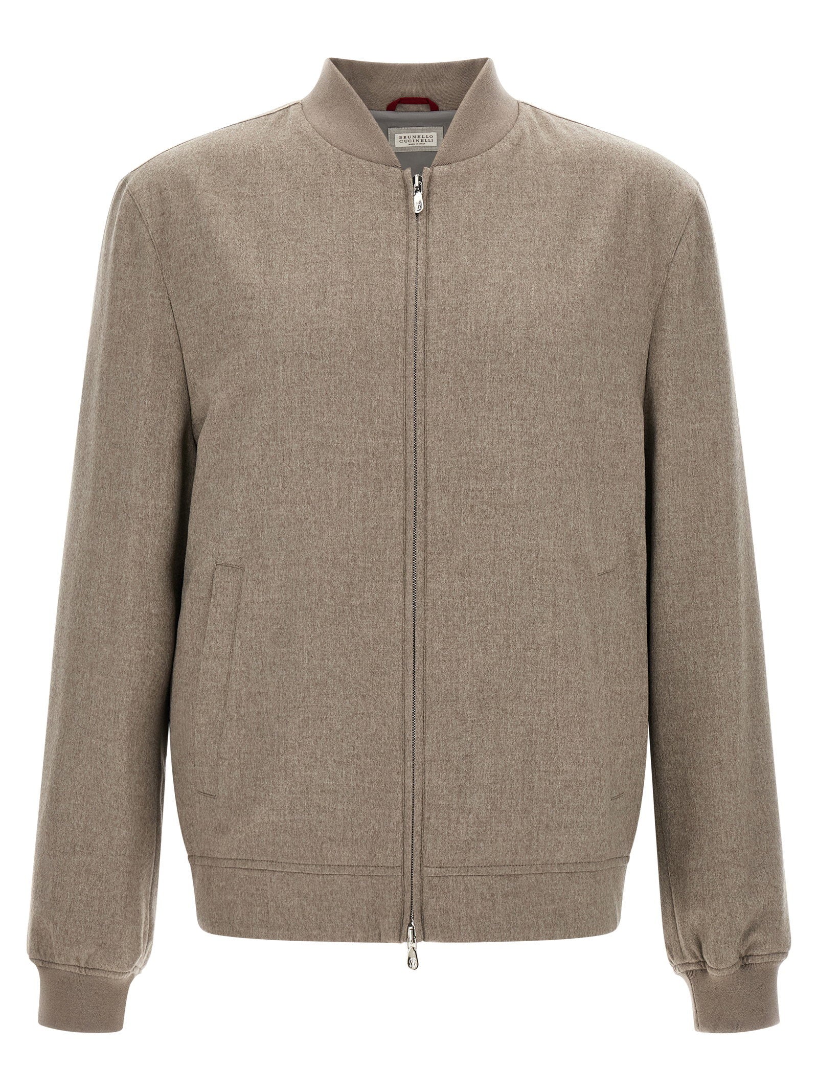 Brunello Cucinelli Light Flannel Bomber Jacket