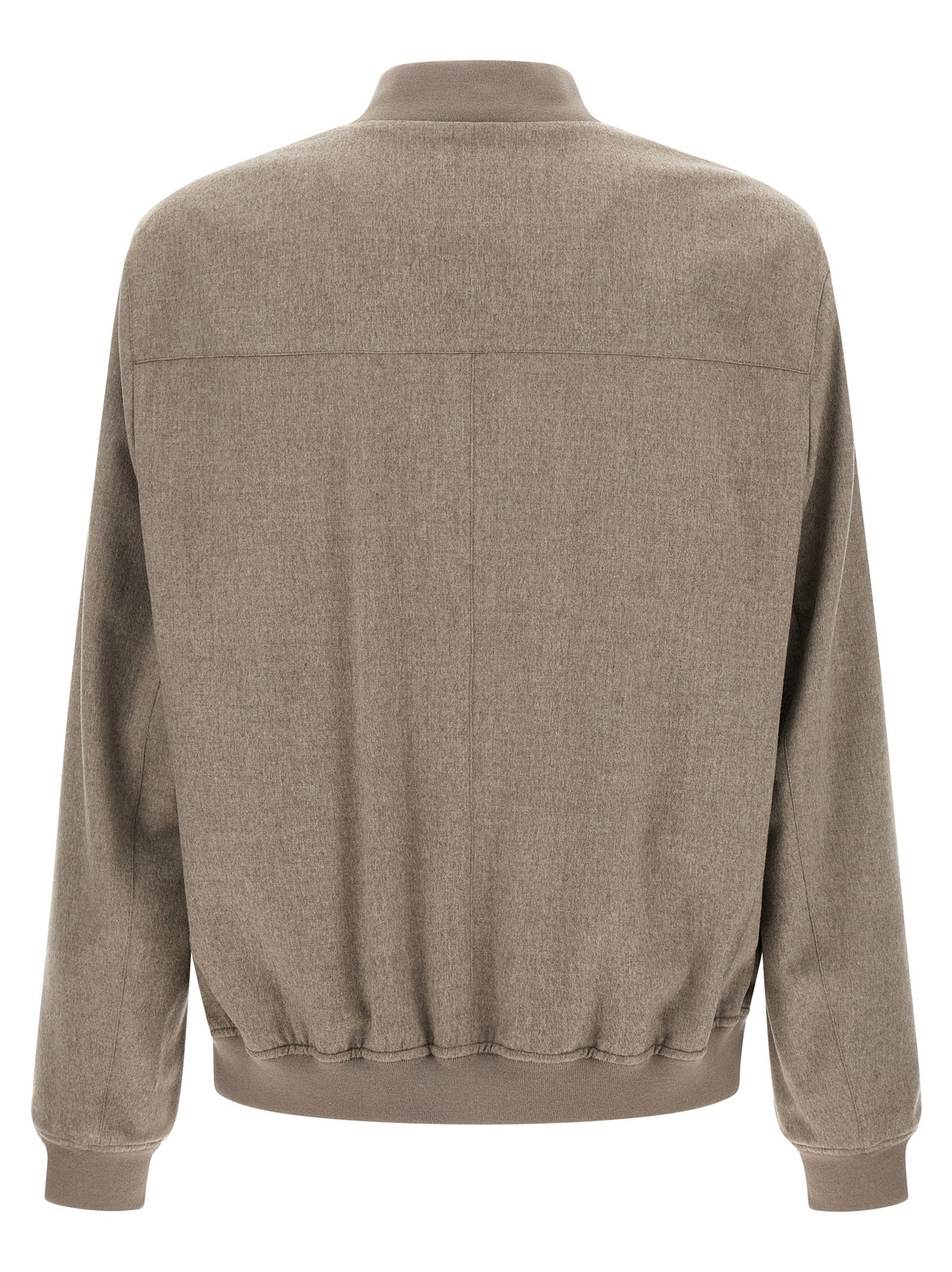 Brunello Cucinelli Light Flannel Bomber Jacket