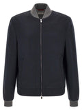 Brunello Cucinelli Light Flannel Bomber Jacket
