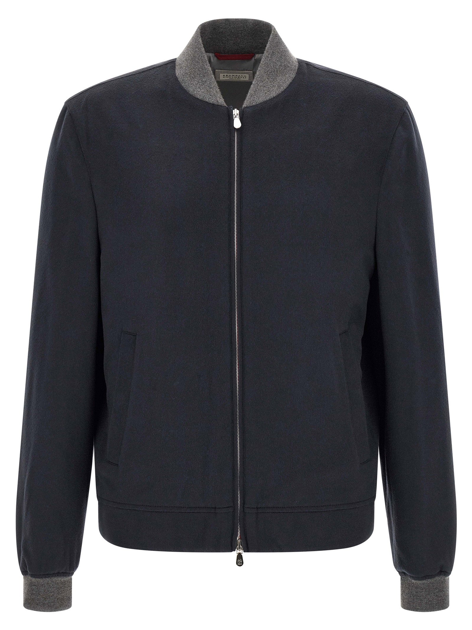 Brunello Cucinelli Light Flannel Bomber Jacket