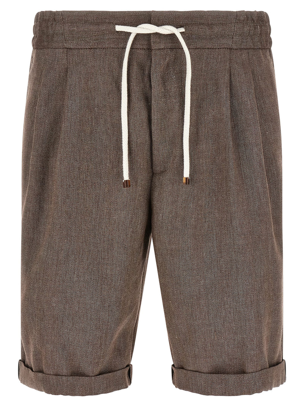 Brunello Cucinelli Linen And Wool Bermuda Shorts