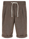 Brunello Cucinelli Linen And Wool Bermuda Shorts