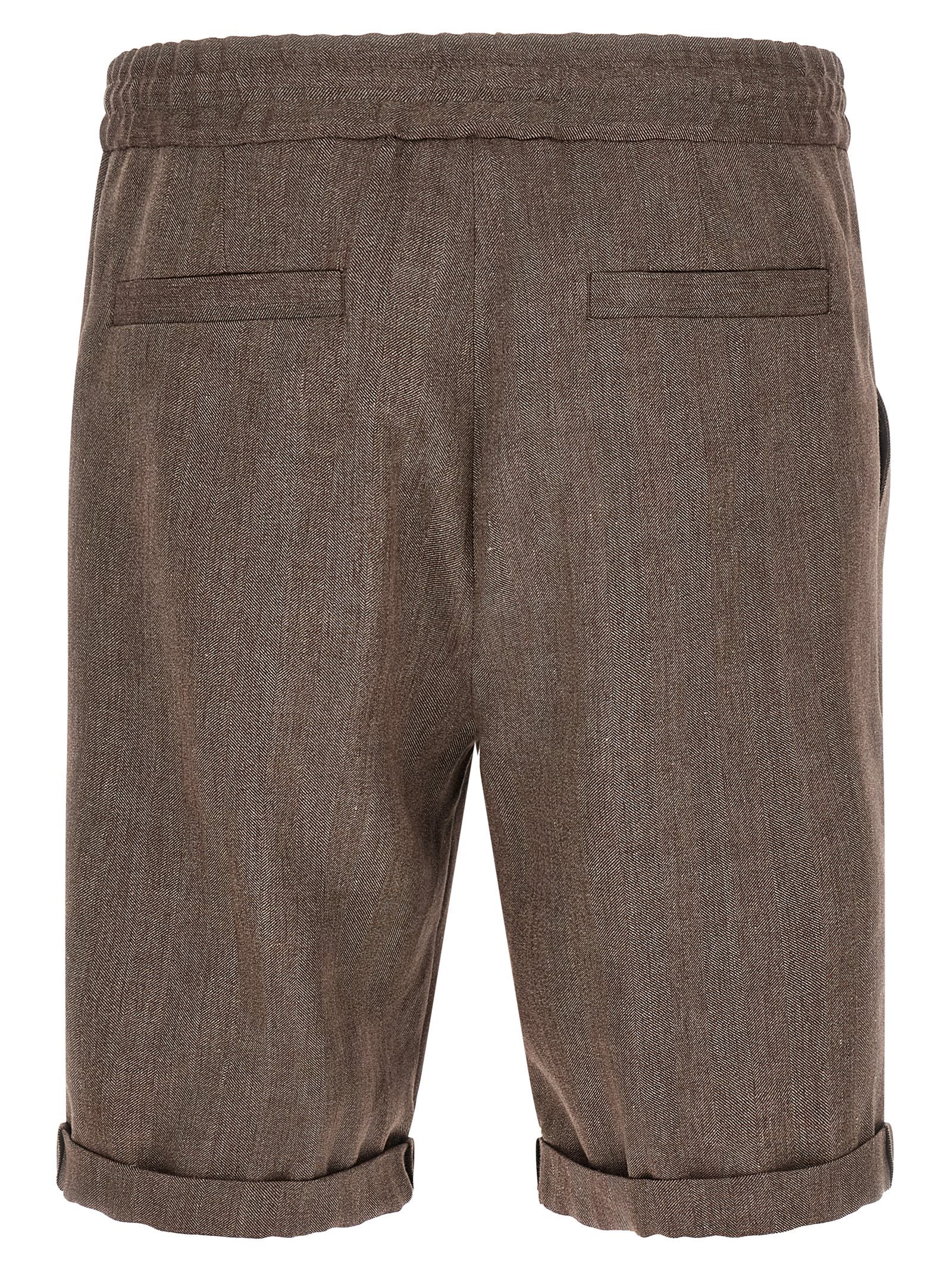 Brunello Cucinelli Linen And Wool Bermuda Shorts
