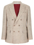 Brunello Cucinelli Pinstripe Twill Blazer