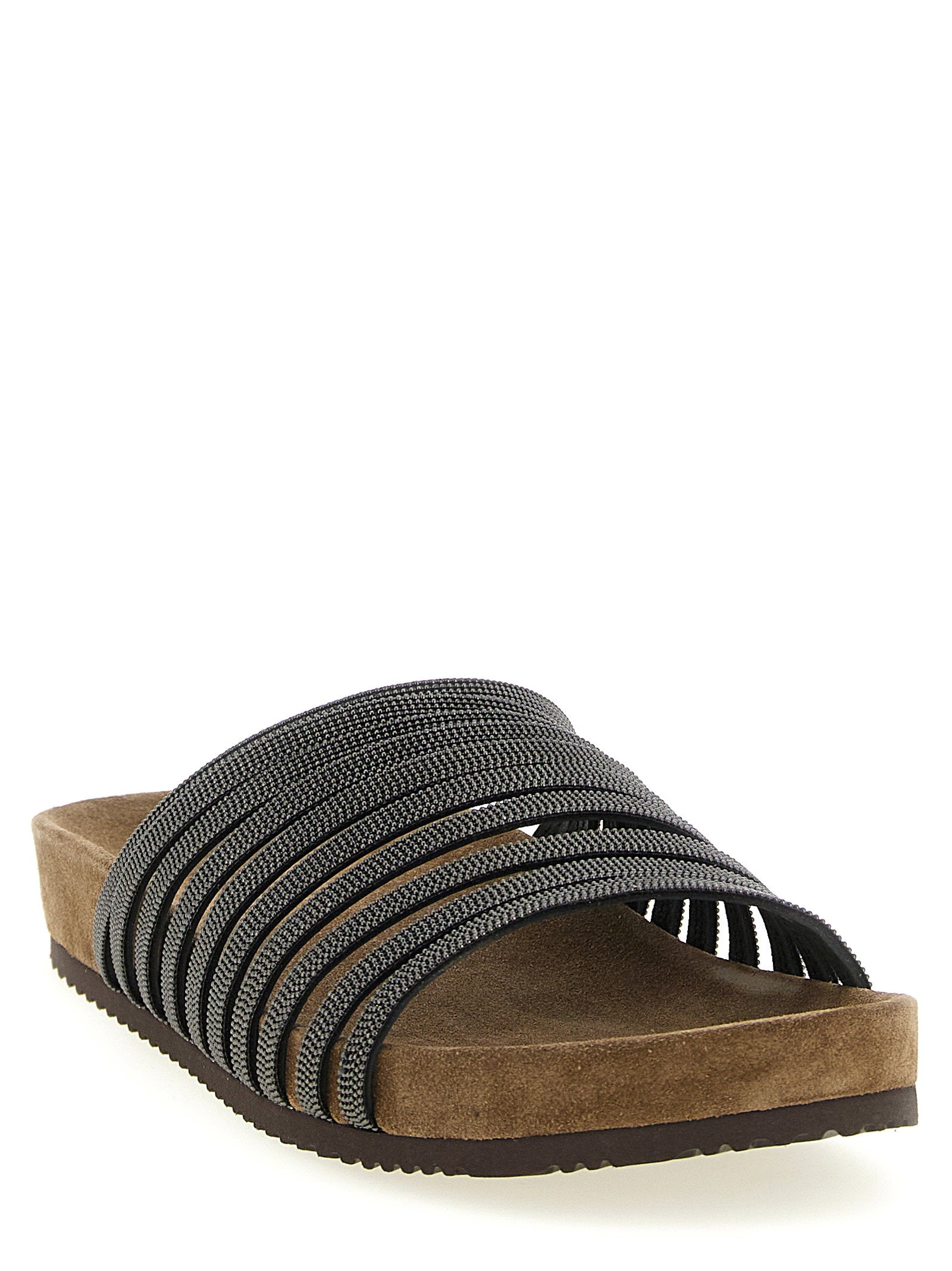 Brunello Cucinelli Precious Straps Slides