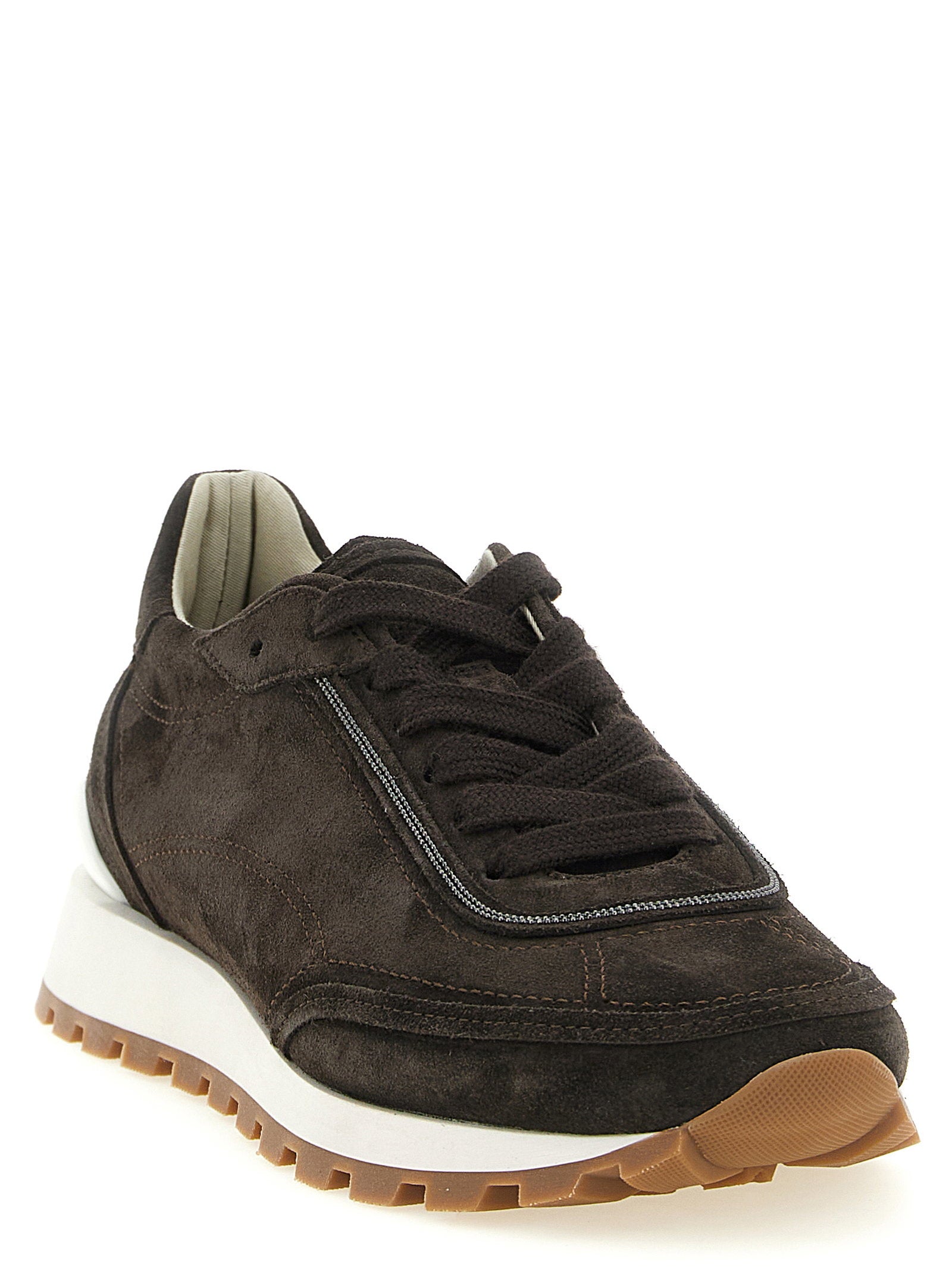 Brunello Cucinelli Monile Suede Sneakers