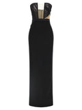 Nensi Dojaka Corsetted Draped Maxi Dress