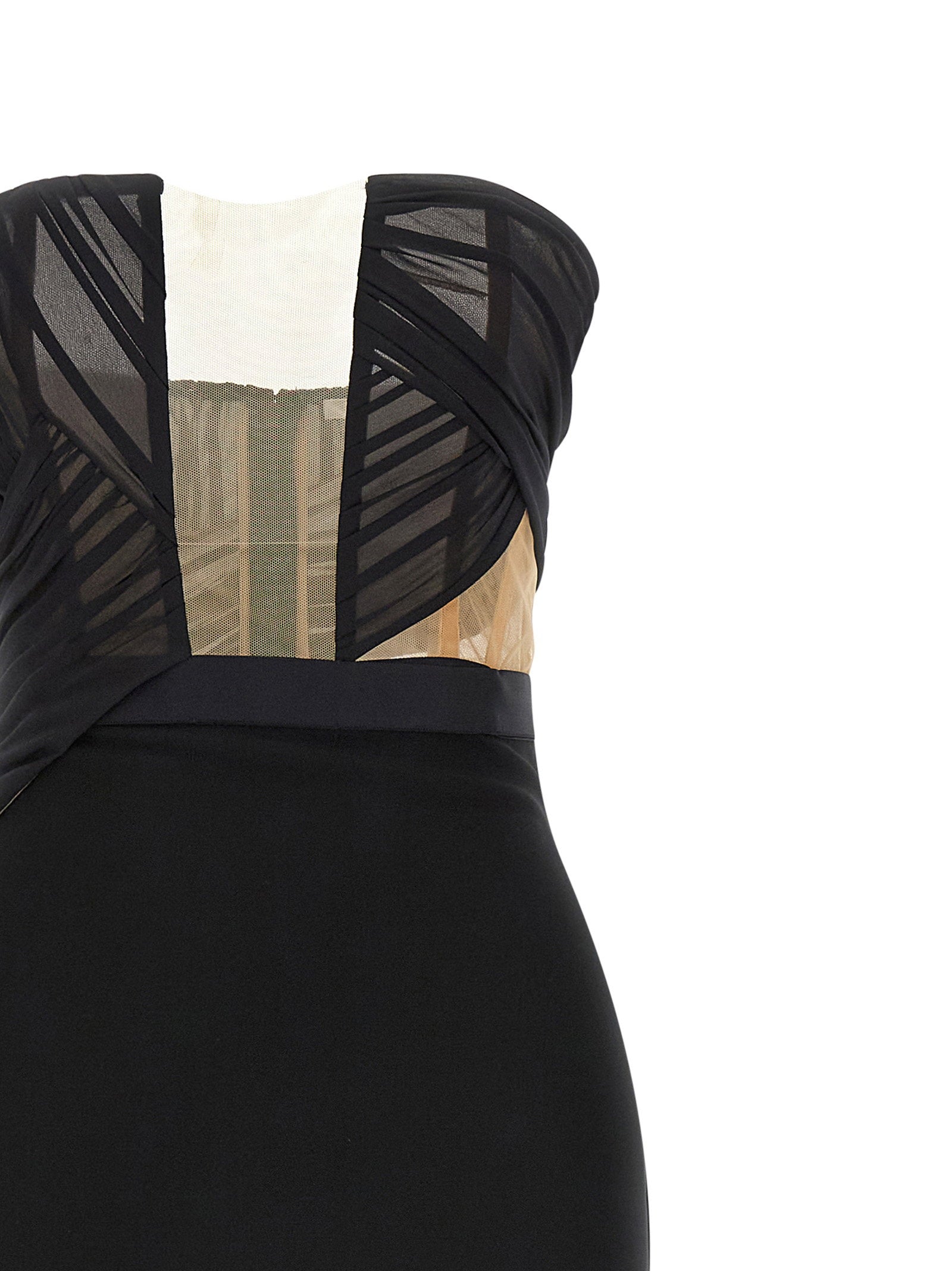 Nensi Dojaka Corsetted Draped Maxi Dress