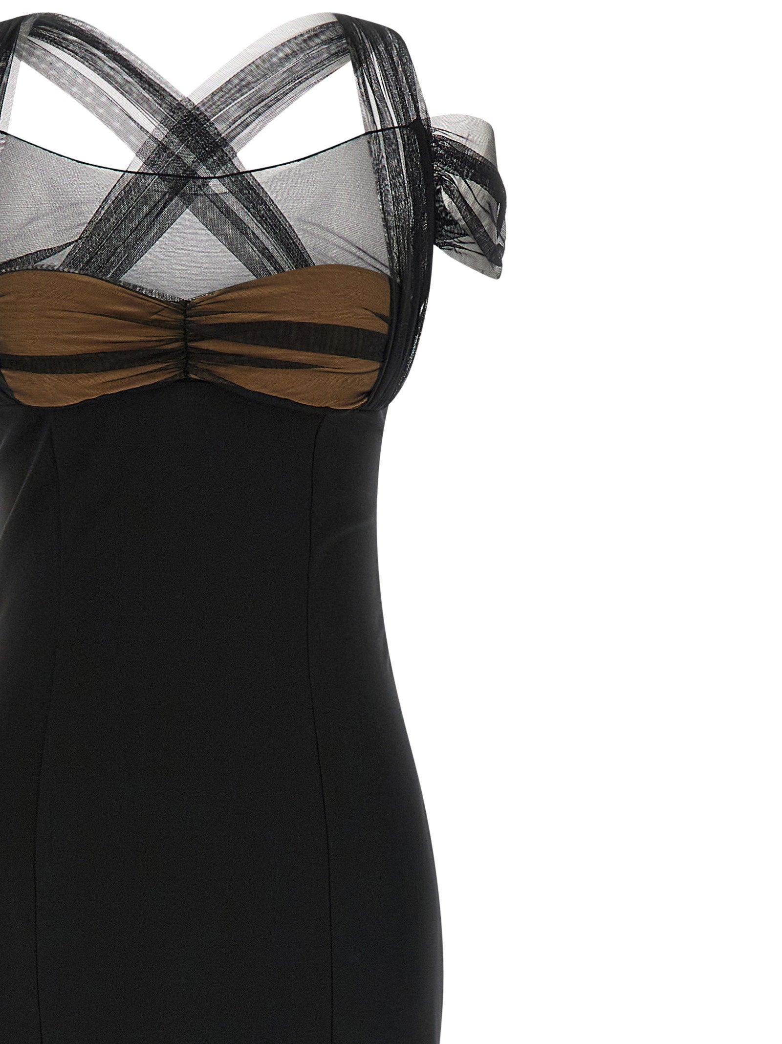 Nensi Dojaka Draped Padded Cup Maxi Dress