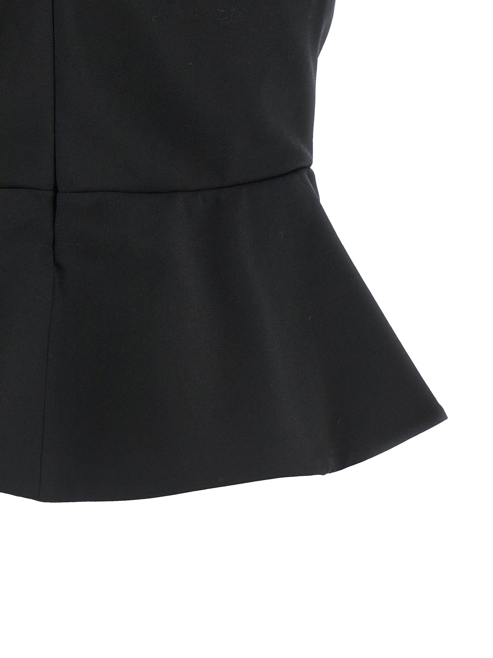 Nensi Dojaka Tailored Bustier With Sheer Neckline Top