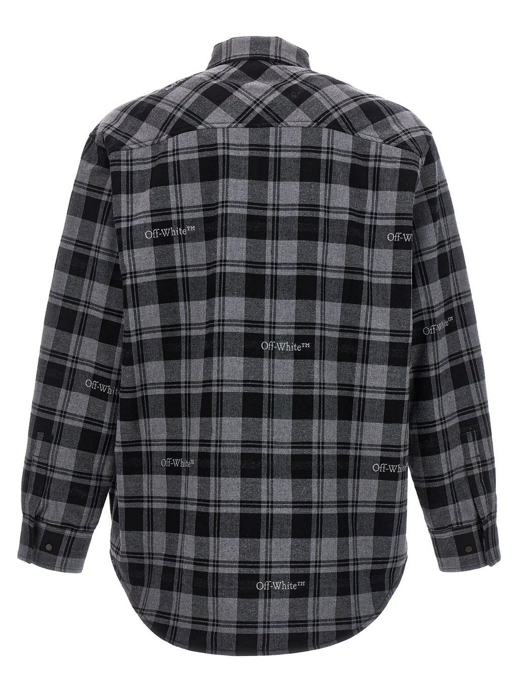 Off White Check Flannel Padded Jacket